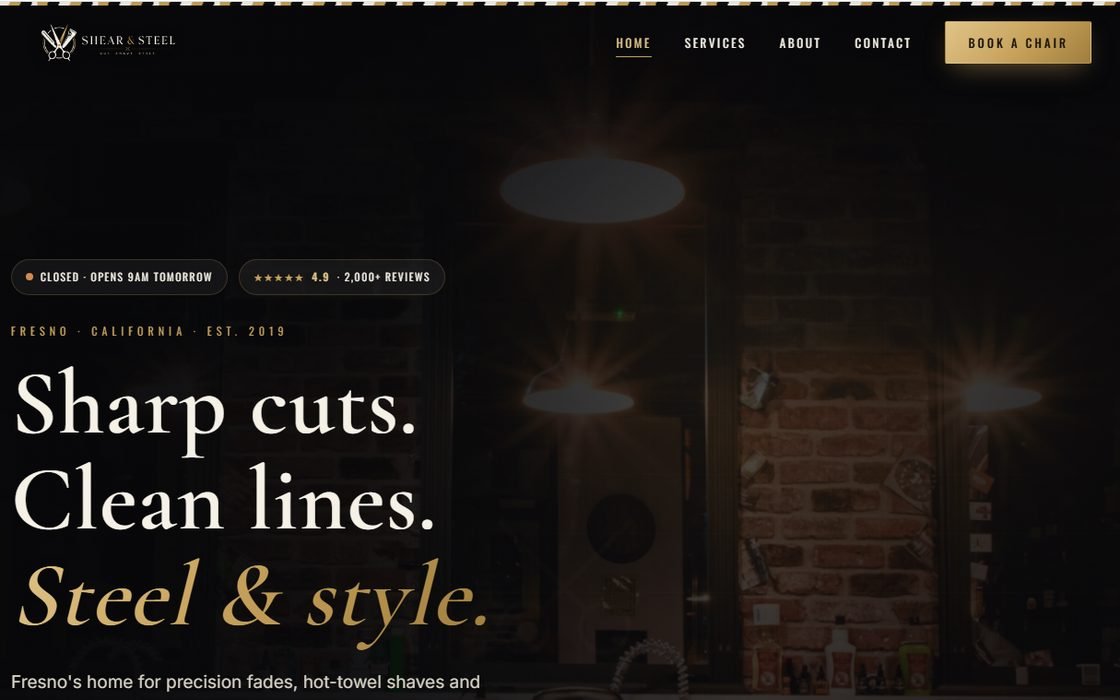 Website for Shear & Steel