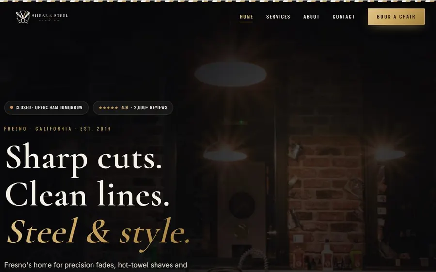 Website for Shear & Steel
